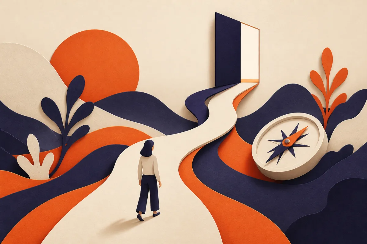 Ilustração editorial do teste vocacional