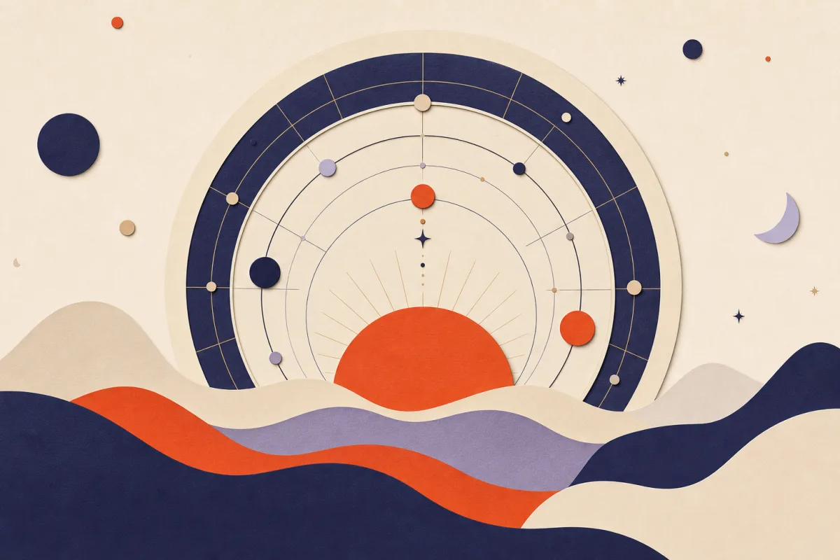Ilustração editorial do teste do signo